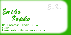eniko kopko business card